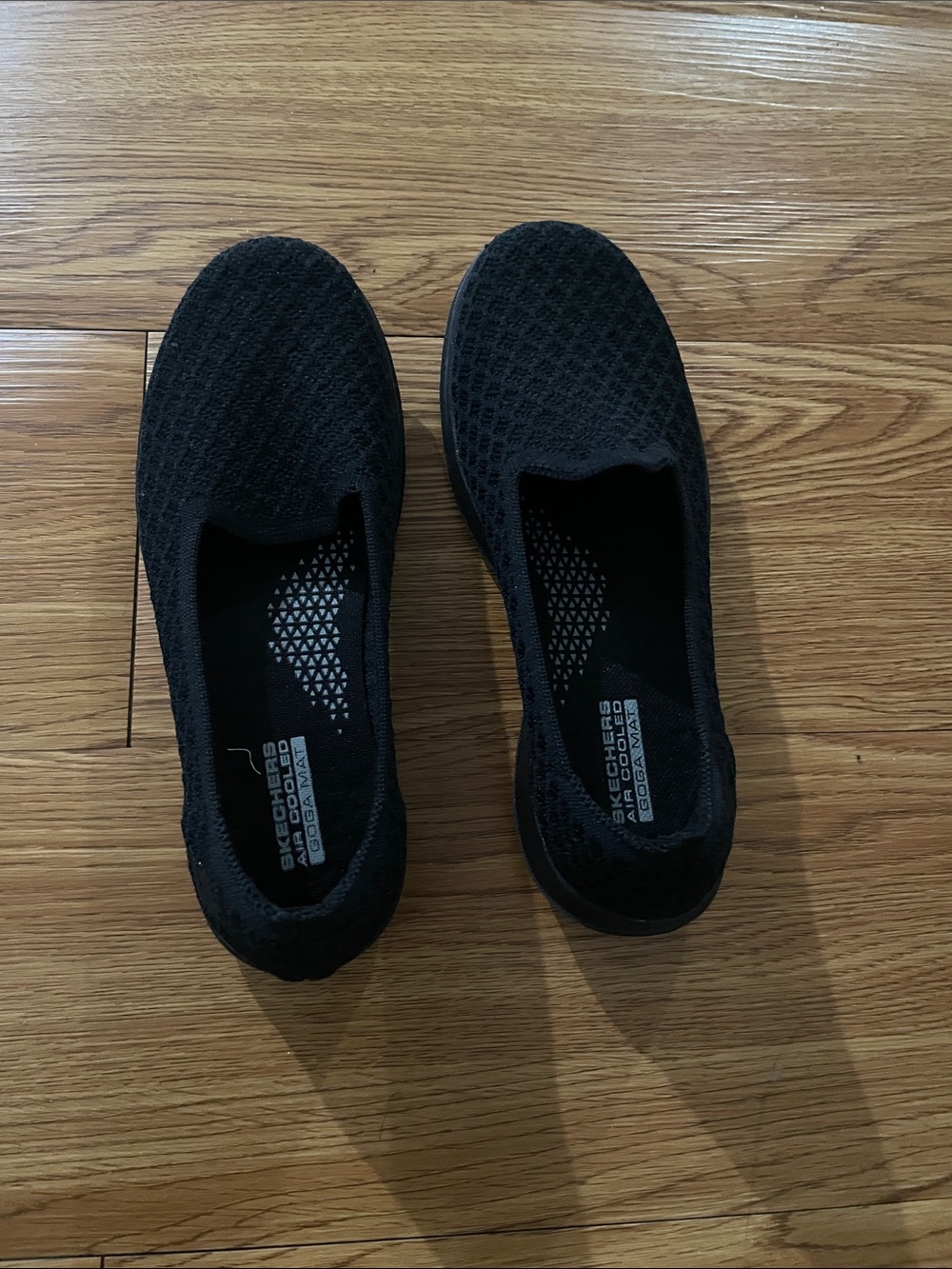 Skechers Women's Black Slip-On Knit Casual Flats